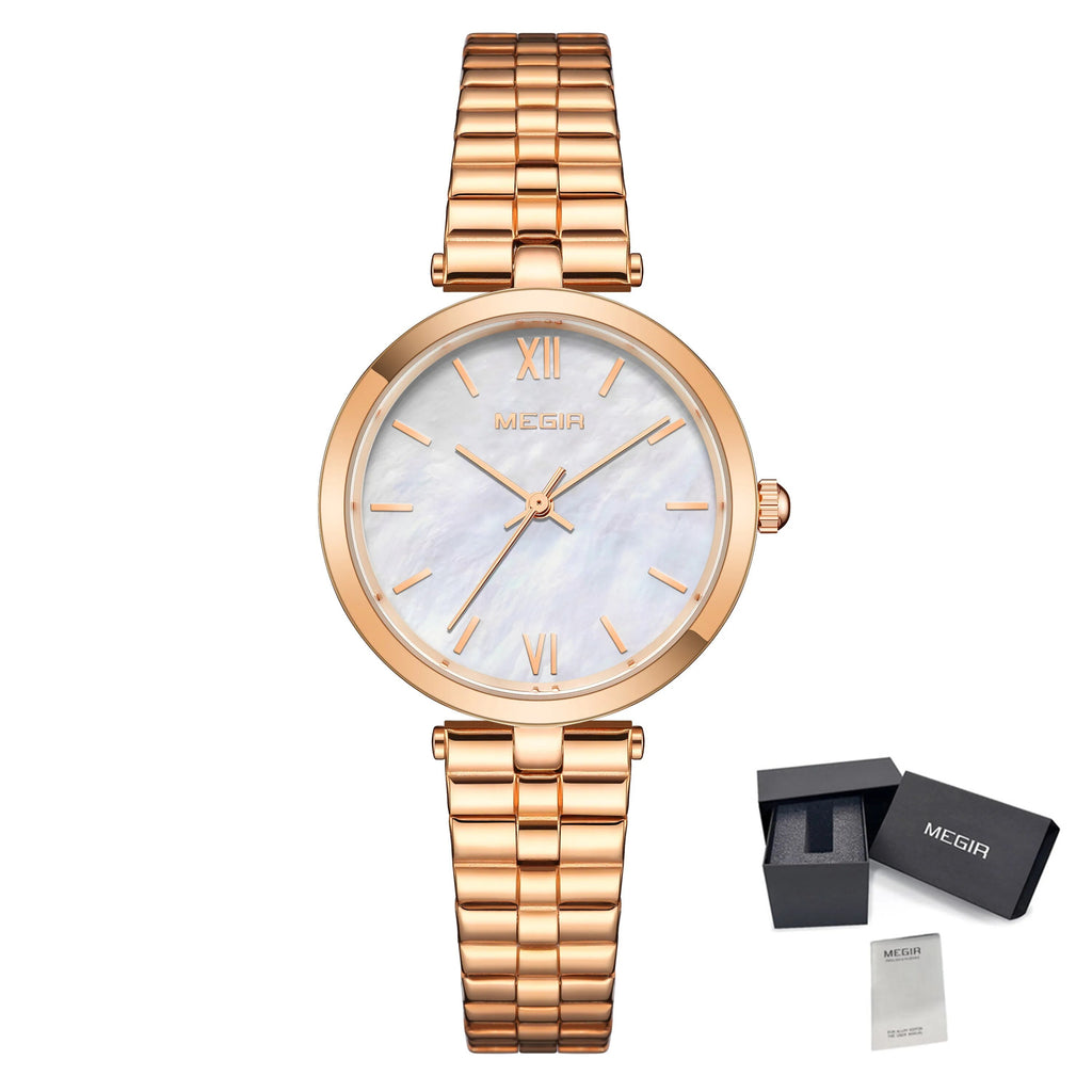 MEGIR 85112 – Reloj de cuarzo en acero