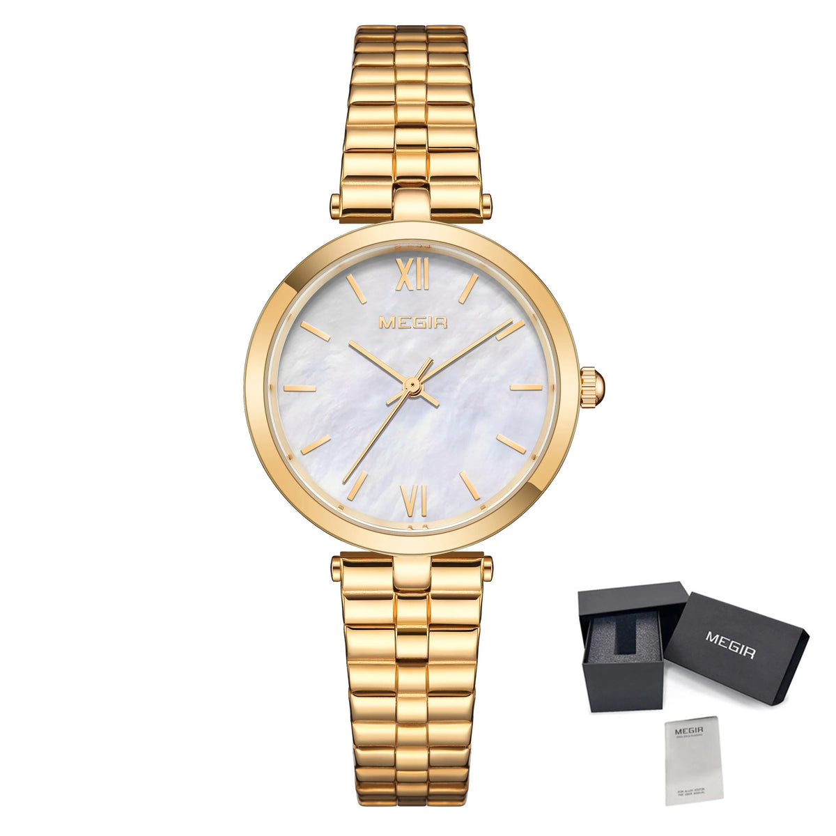 MEGIR 85112 – Reloj de cuarzo en acero