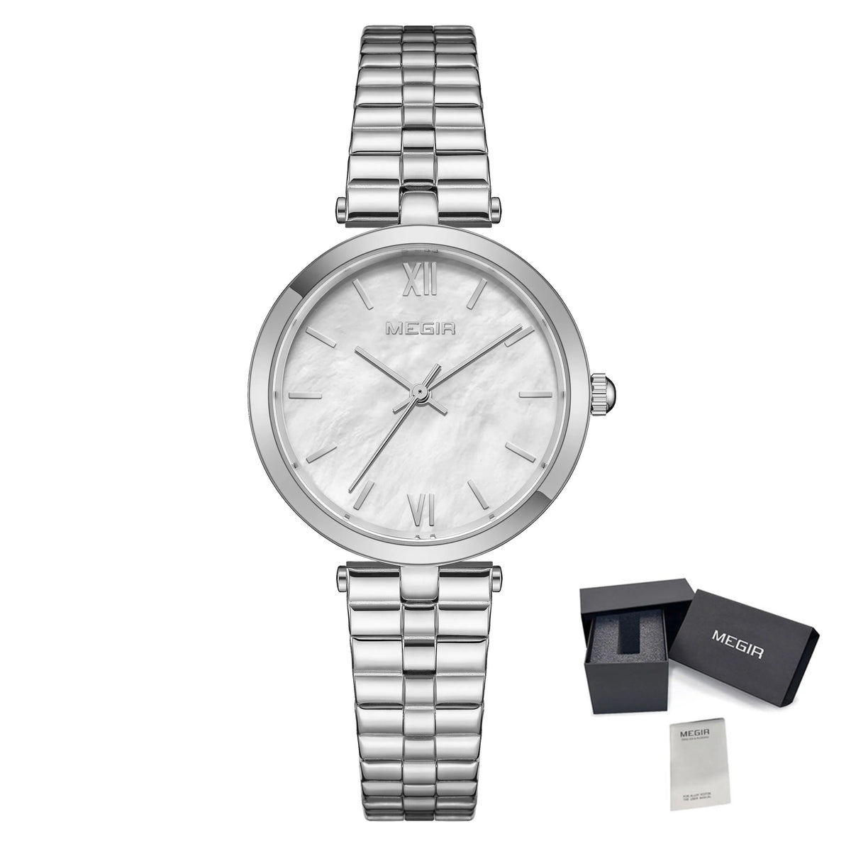 MEGIR 85112 – Reloj de cuarzo en acero