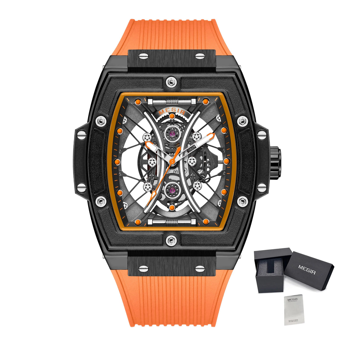 MEGIR 8109 – Reloj deportivo de cuarzo con correa de silicona
