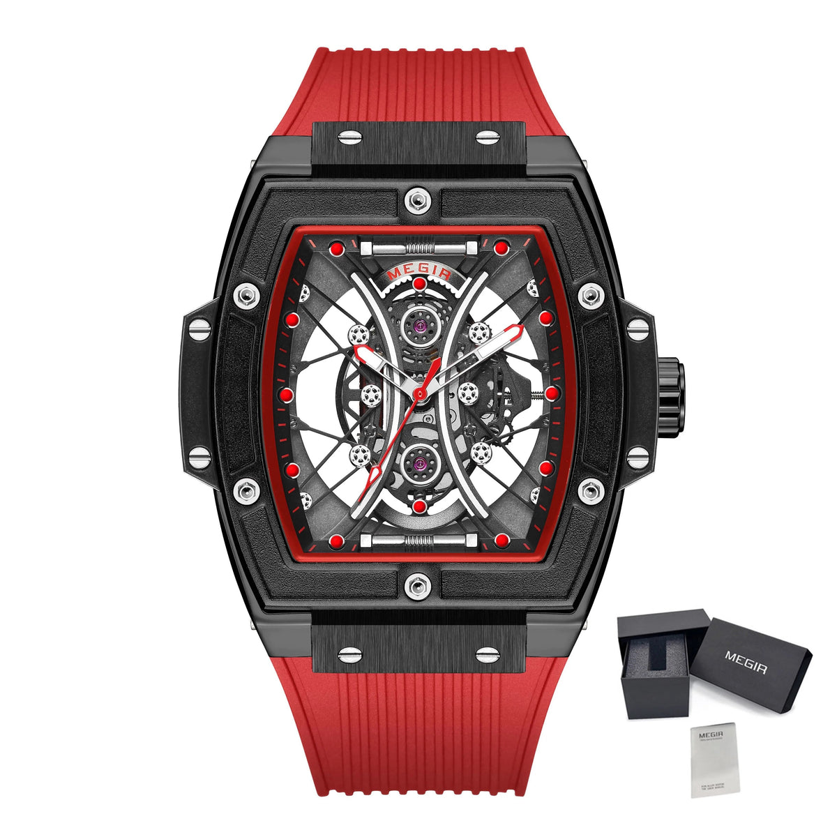 MEGIR 8109 – Reloj deportivo de cuarzo con correa de silicona