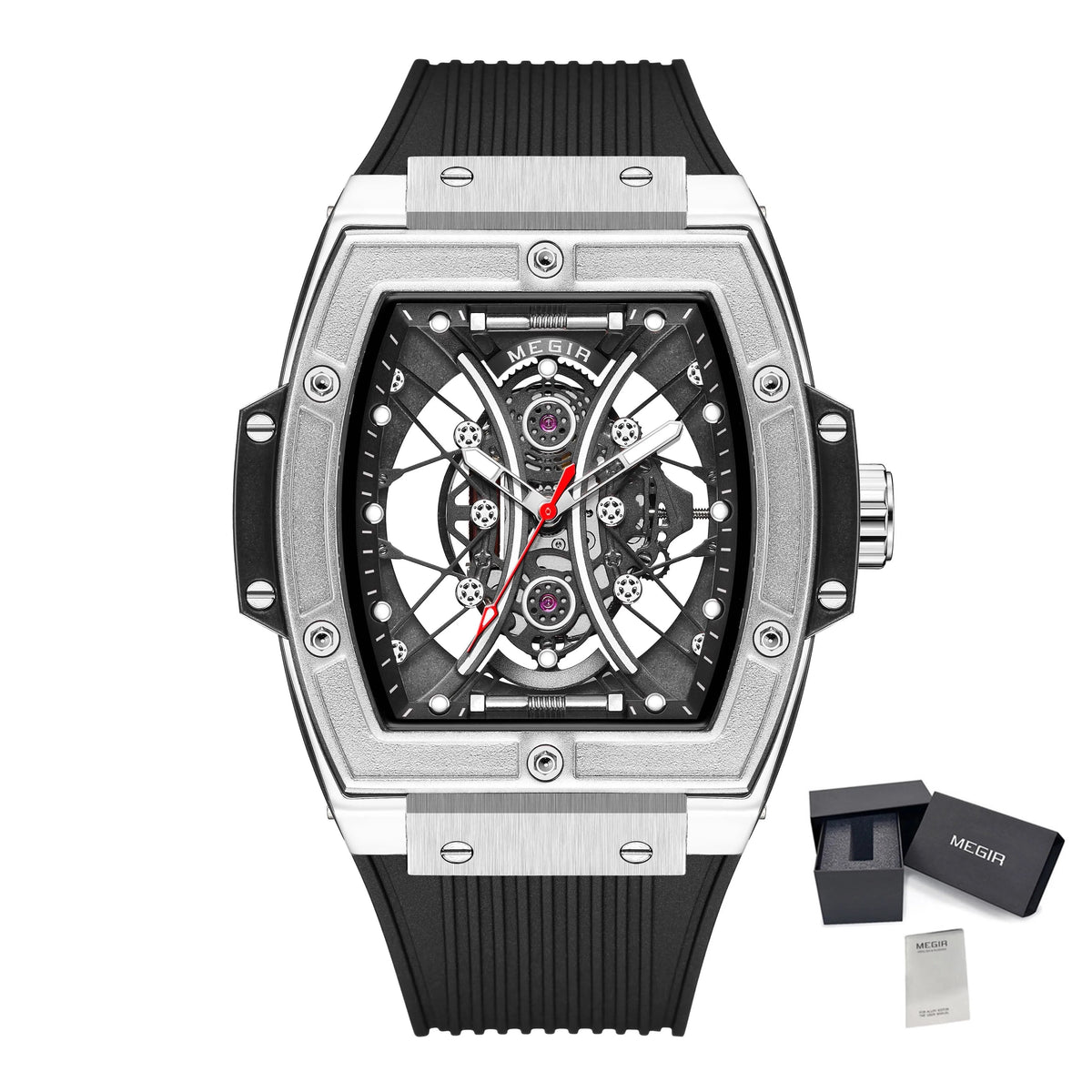 MEGIR 8109 – Reloj deportivo de cuarzo con correa de silicona