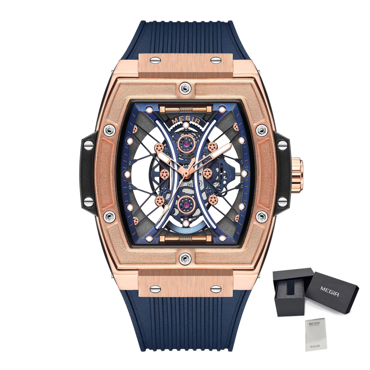 MEGIR 8109 – Reloj deportivo de cuarzo con correa de silicona