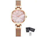 MEGIR 7025 – Reloj de cuarzo con malla de acero