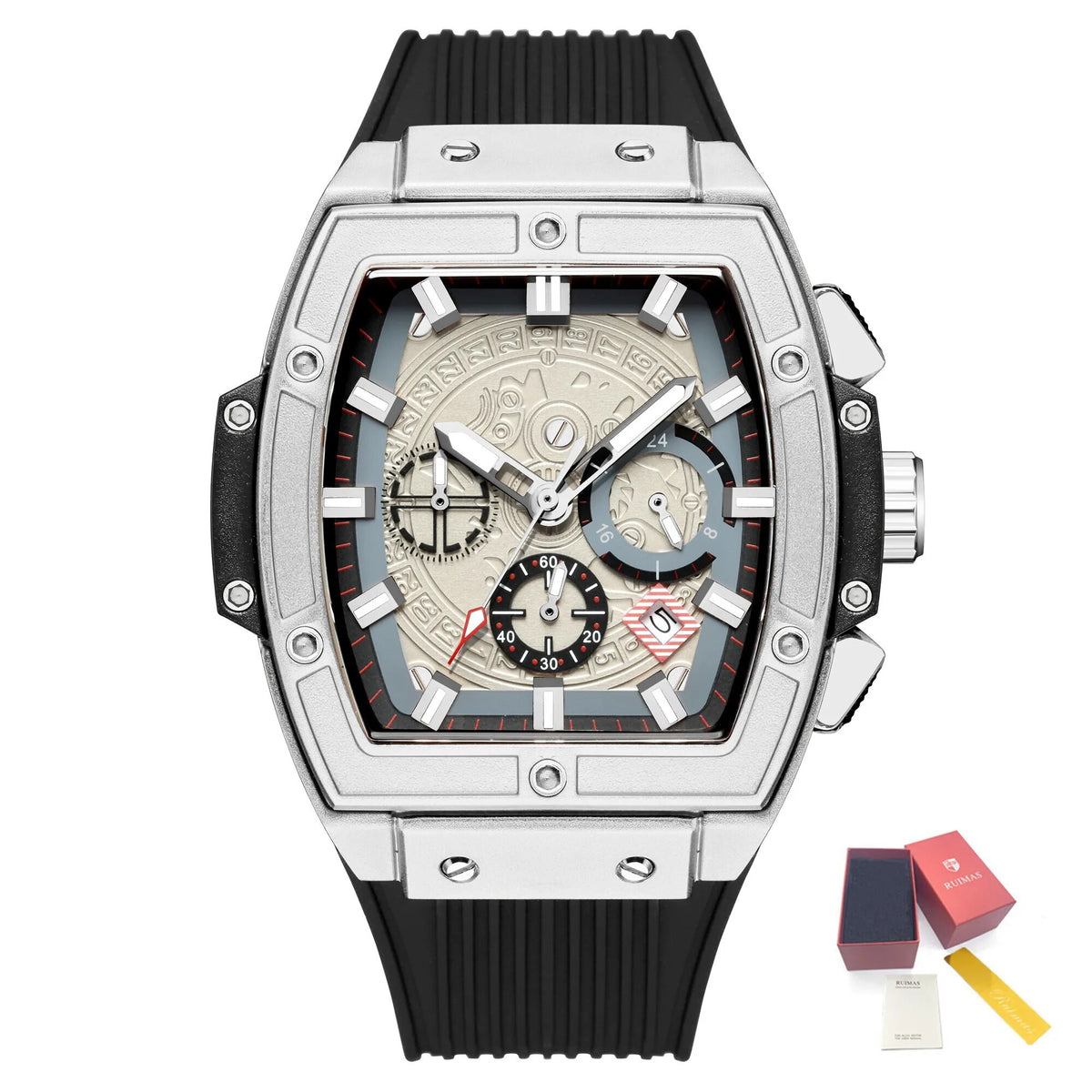 RUIMAS 333 – Reloj deportivo de cuarzo con correa de silicona