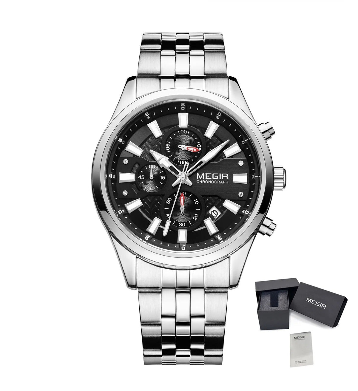 MEGIR 2154 – Reloj de cuarzo en acero