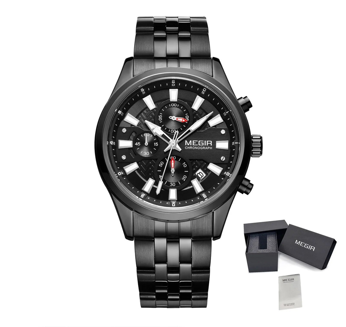 MEGIR 2154 – Reloj de cuarzo en acero