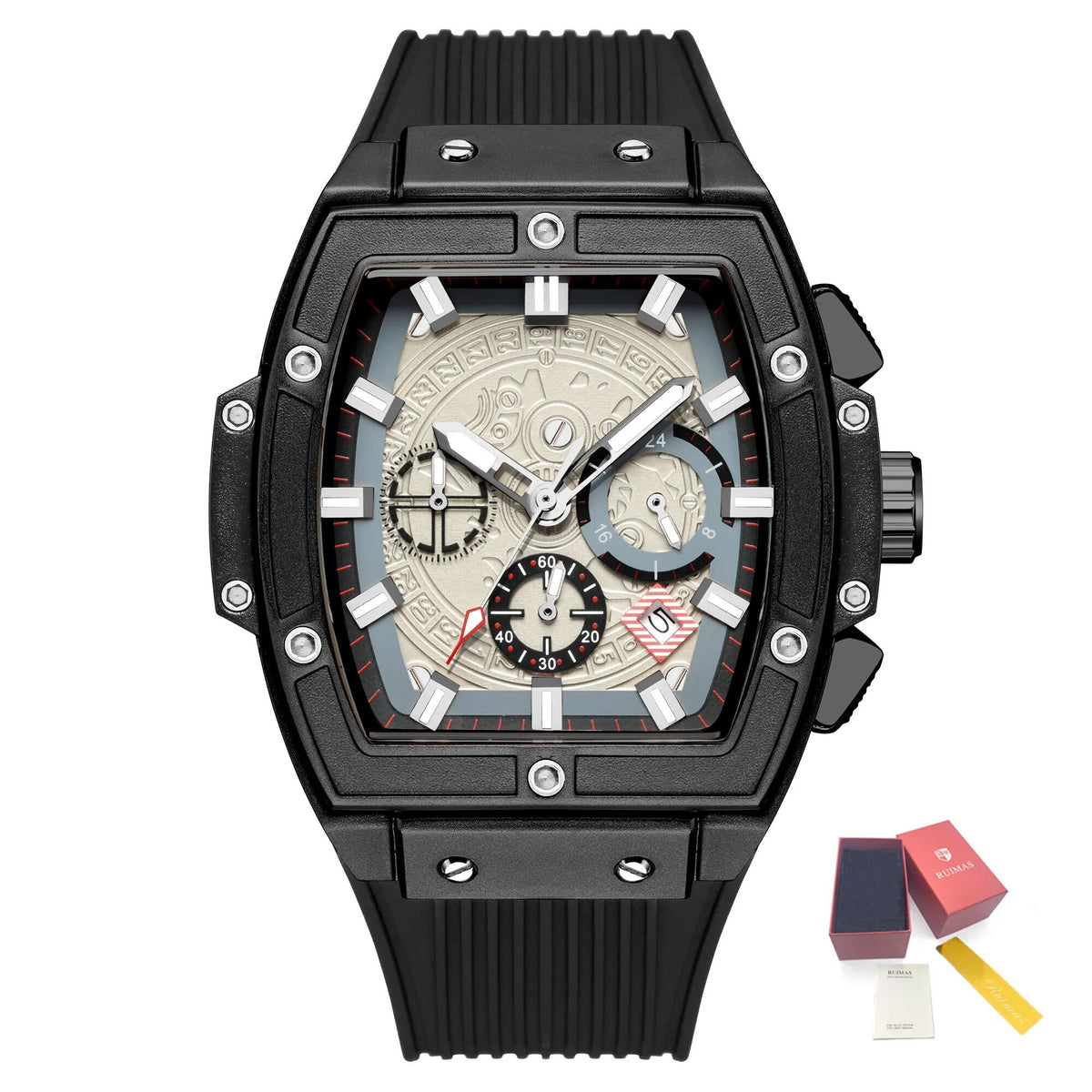 RUIMAS 333 – Reloj deportivo de cuarzo con correa de silicona