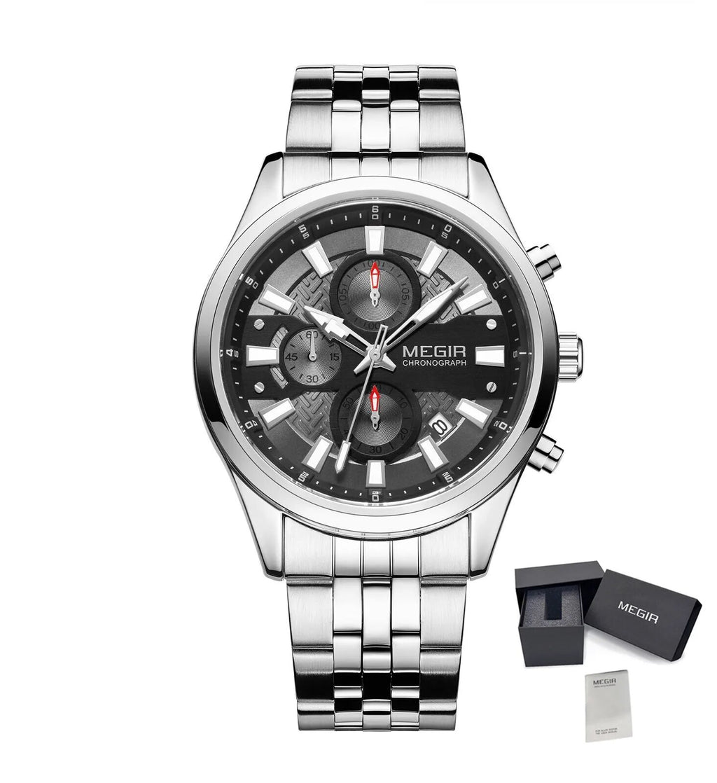 MEGIR 2154 – Reloj de cuarzo en acero