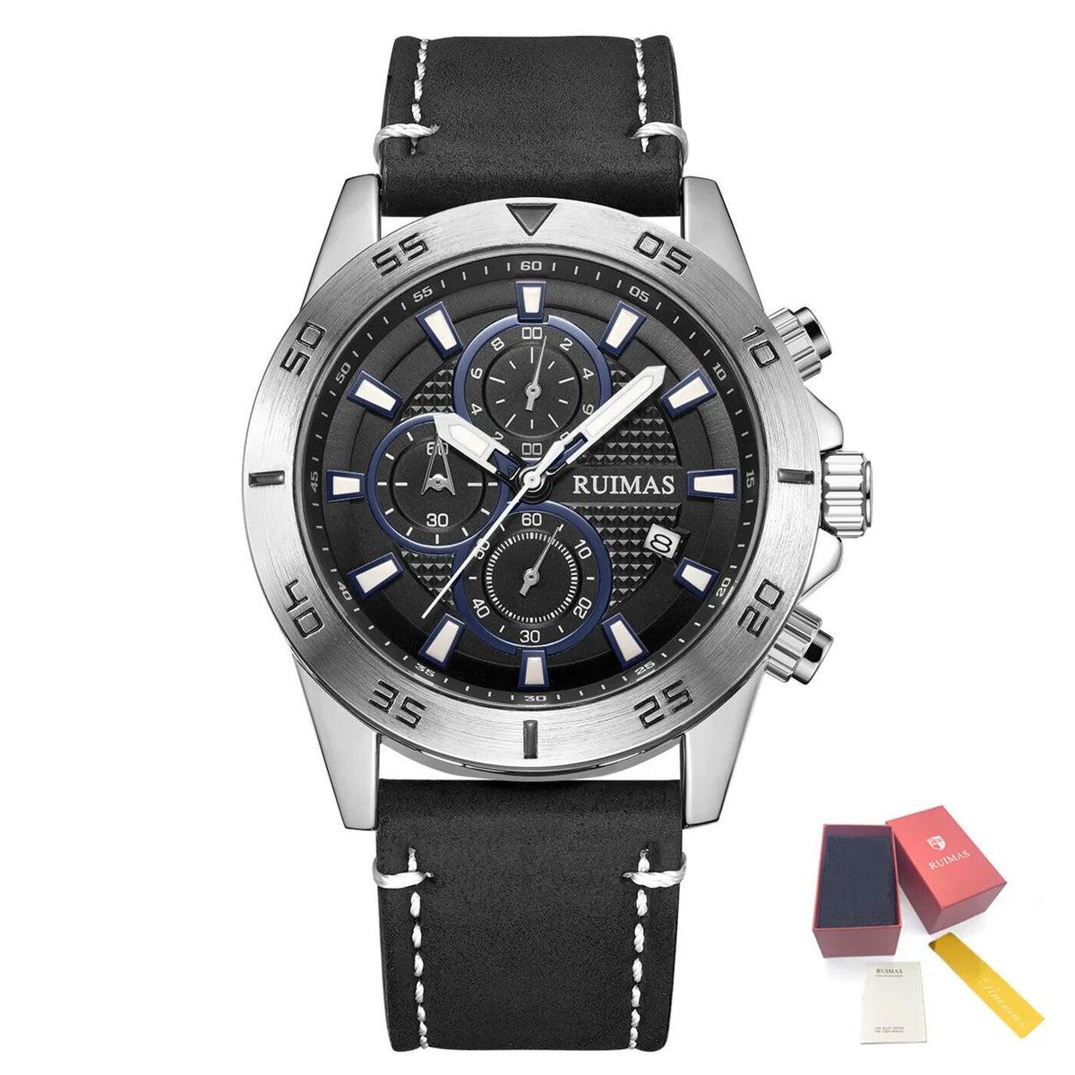 RUIMAS 572 – Reloj deportivo de cuarzo con correa de cuero