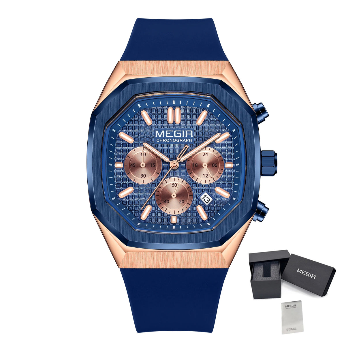 MEGIR 2215 – Reloj deportivo de cuarzo con correa de silicona