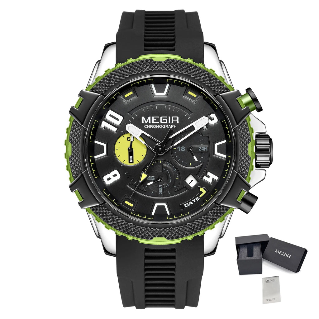 MEGIR 2200 – Cronógrafo deportivo con correa de silicona