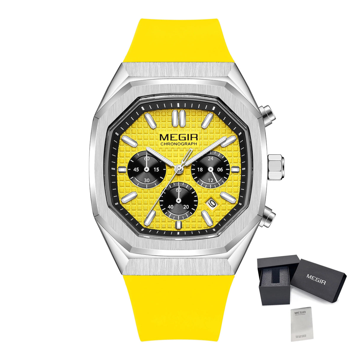 MEGIR 2215 – Reloj deportivo de cuarzo con correa de silicona