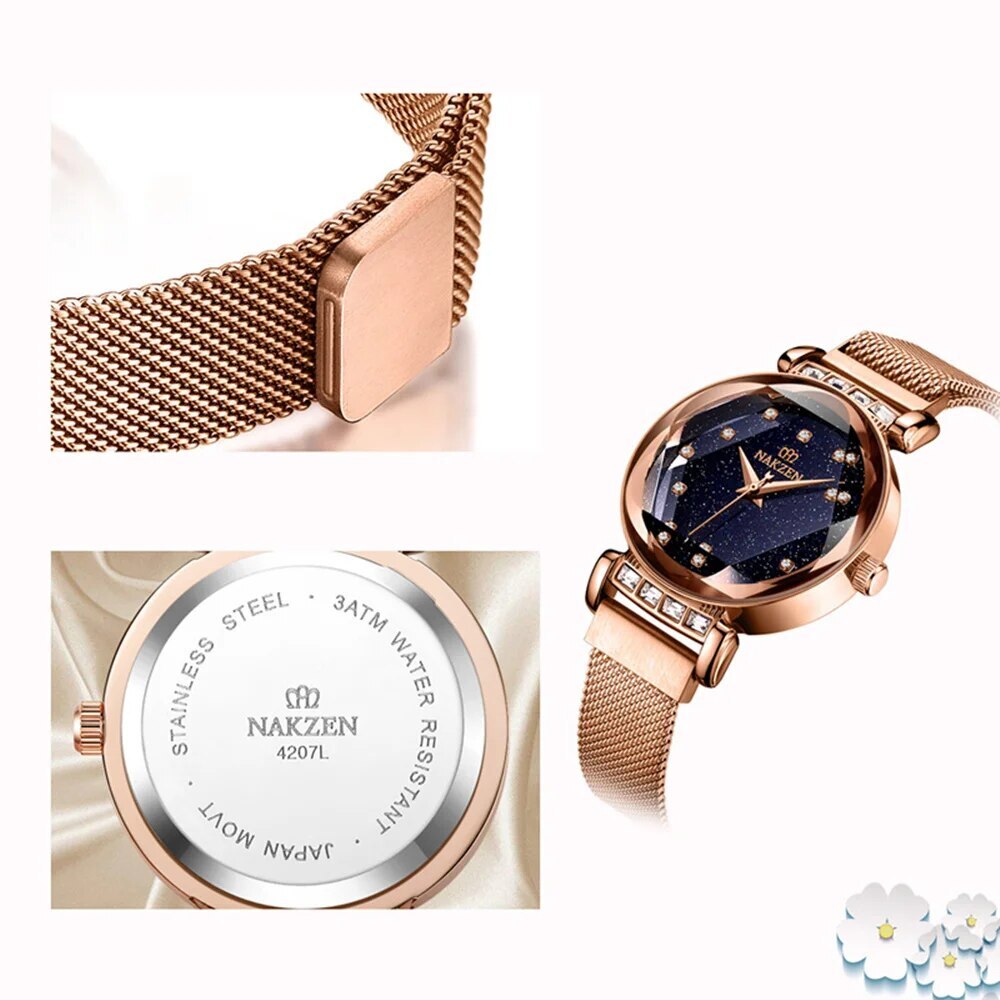 NAKZEN 4207 – Reloj elegante de cuarzo