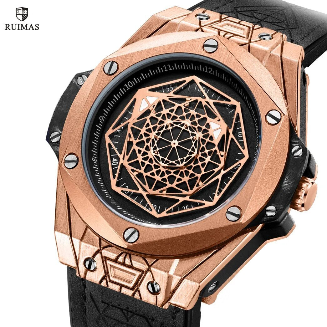 RUIMAS 533 – Reloj deportivo de cuarzo con correa de cuero