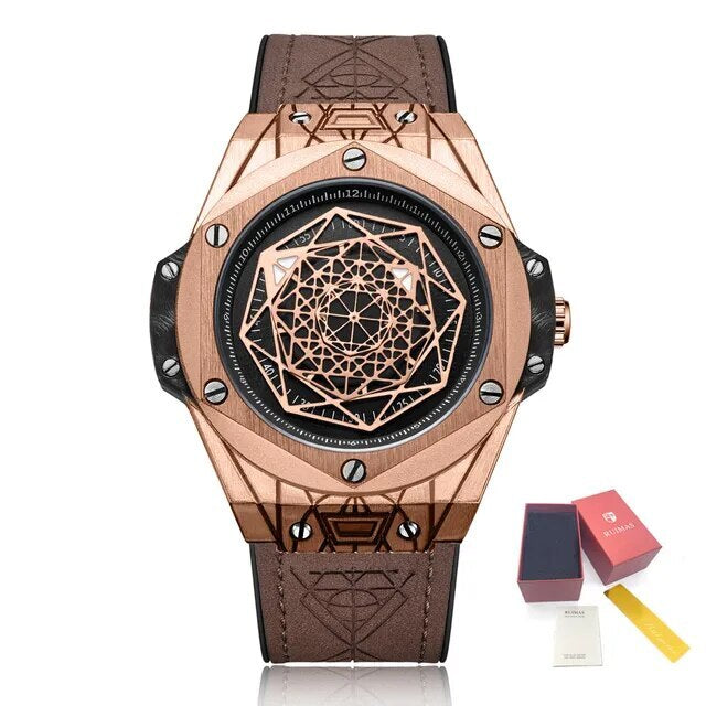 RUIMAS 533 – Reloj deportivo de cuarzo con correa de cuero