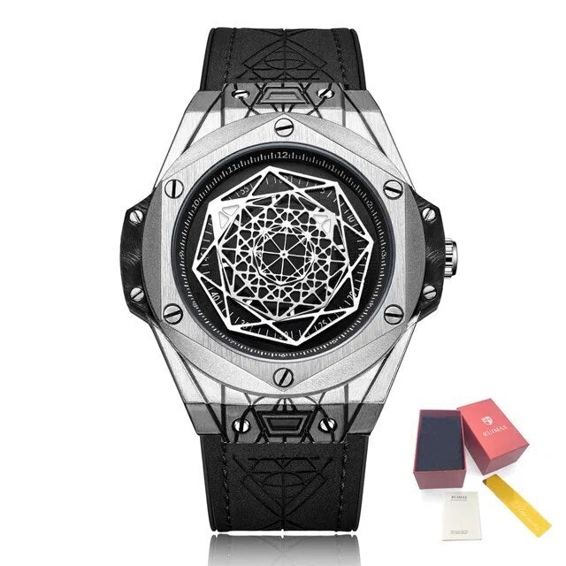 RUIMAS 533 – Reloj deportivo de cuarzo con correa de cuero