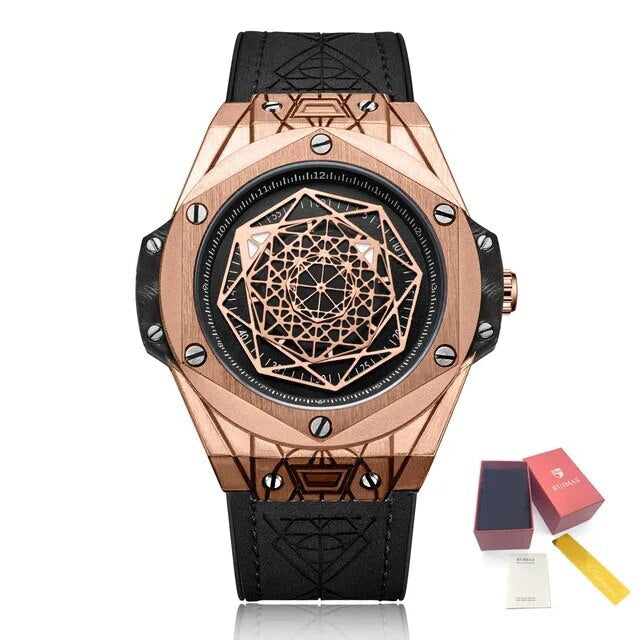 RUIMAS 533 – Reloj deportivo de cuarzo con correa de cuero