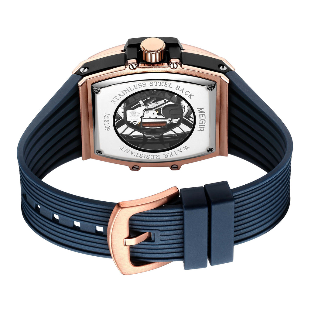 MEGIR 8109 – Reloj deportivo de cuarzo con correa de silicona