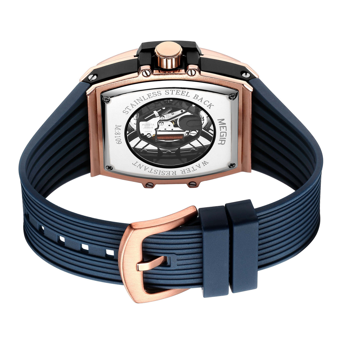 MEGIR 8109 – Reloj deportivo de cuarzo con correa de silicona