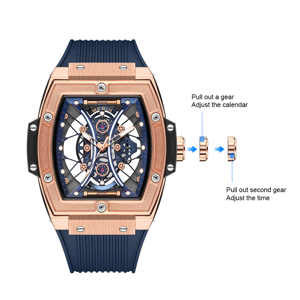 MEGIR 8109 – Reloj deportivo de cuarzo con correa de silicona