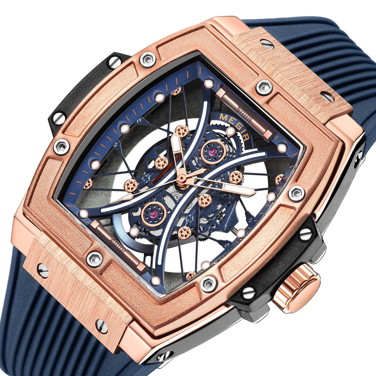 MEGIR 8109 – Reloj deportivo de cuarzo con correa de silicona