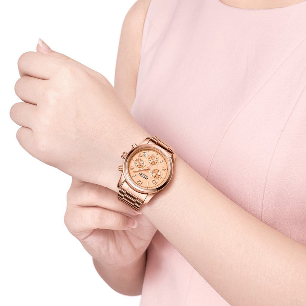 MEGIR 2057 – Reloj elegante de cuarzo en acero