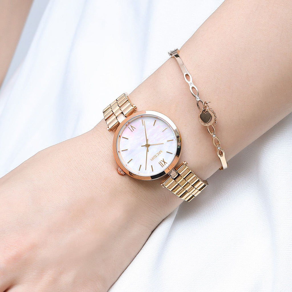 MEGIR 85112 – Reloj de cuarzo en acero