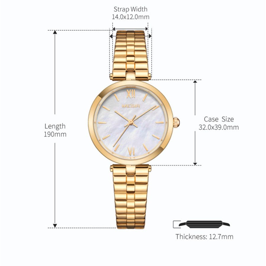 MEGIR 85112 – Reloj de cuarzo en acero