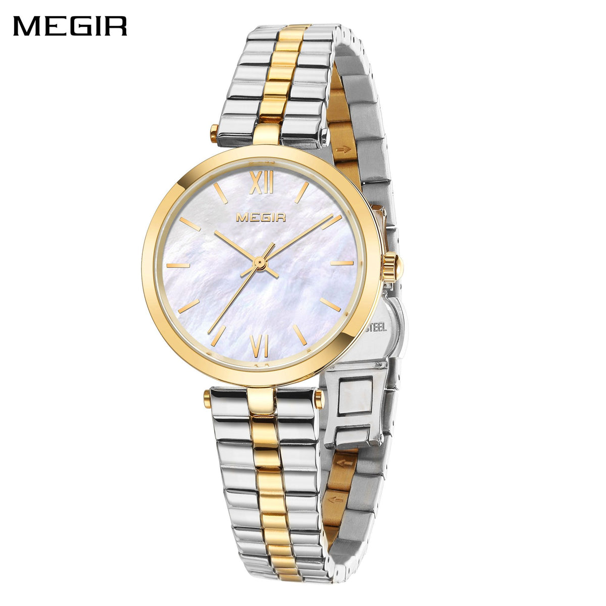 MEGIR 85112 – Reloj de cuarzo en acero