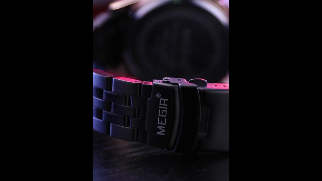 MEGIR 2154 – Reloj de cuarzo en acero