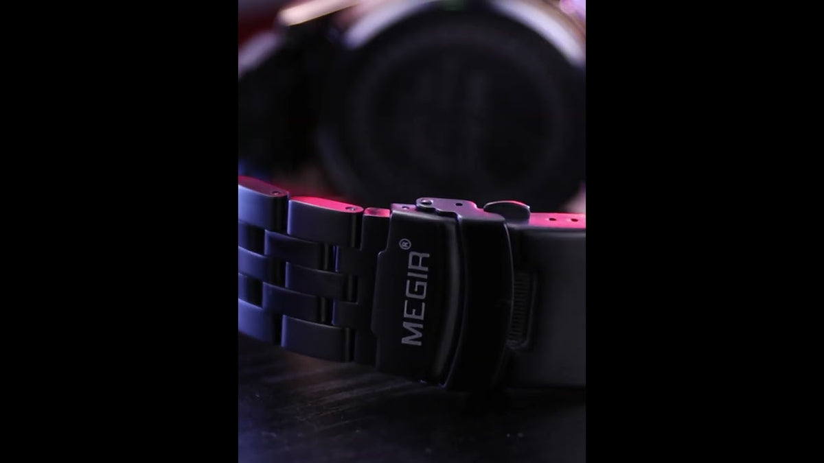 MEGIR 2154 – Reloj de cuarzo en acero