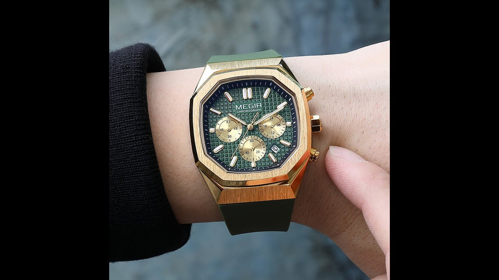MEGIR 2215 – Reloj deportivo de cuarzo con correa de silicona