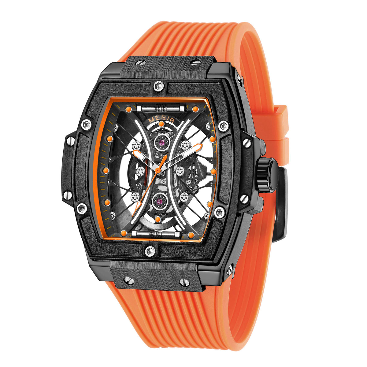 MEGIR 8109 – Reloj deportivo de cuarzo con correa de silicona