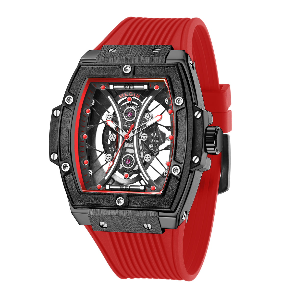 MEGIR 8109 – Reloj deportivo de cuarzo con correa de silicona