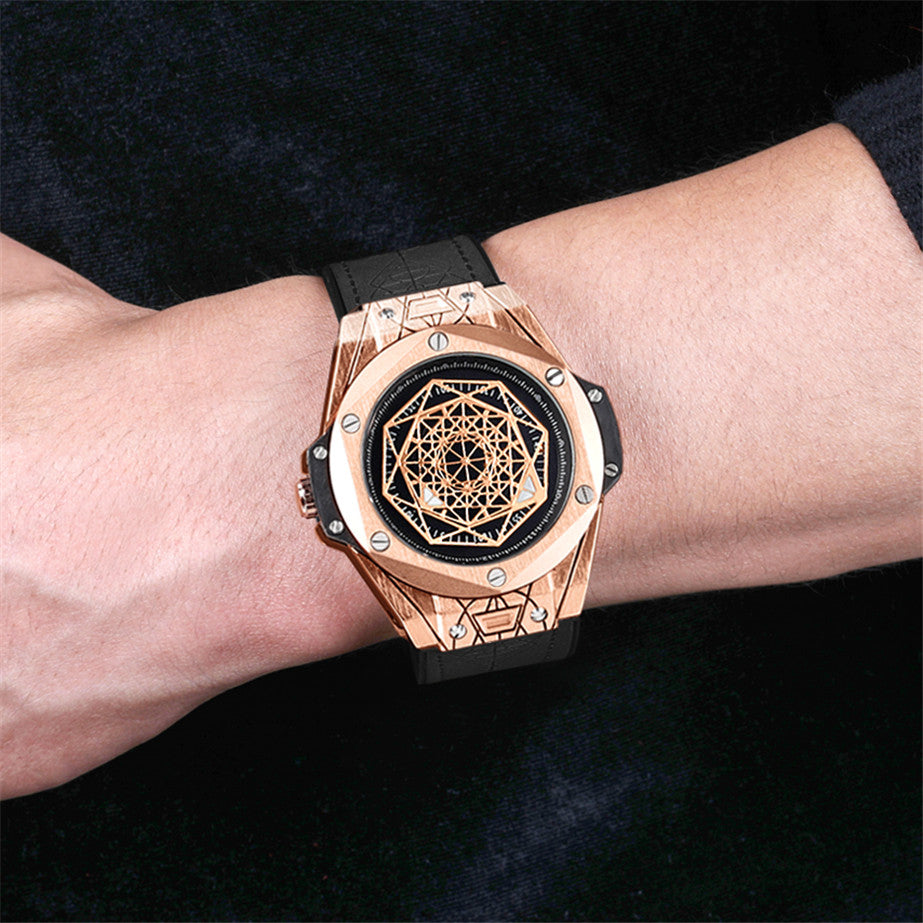 RUIMAS 533 – Reloj deportivo de cuarzo con correa de cuero