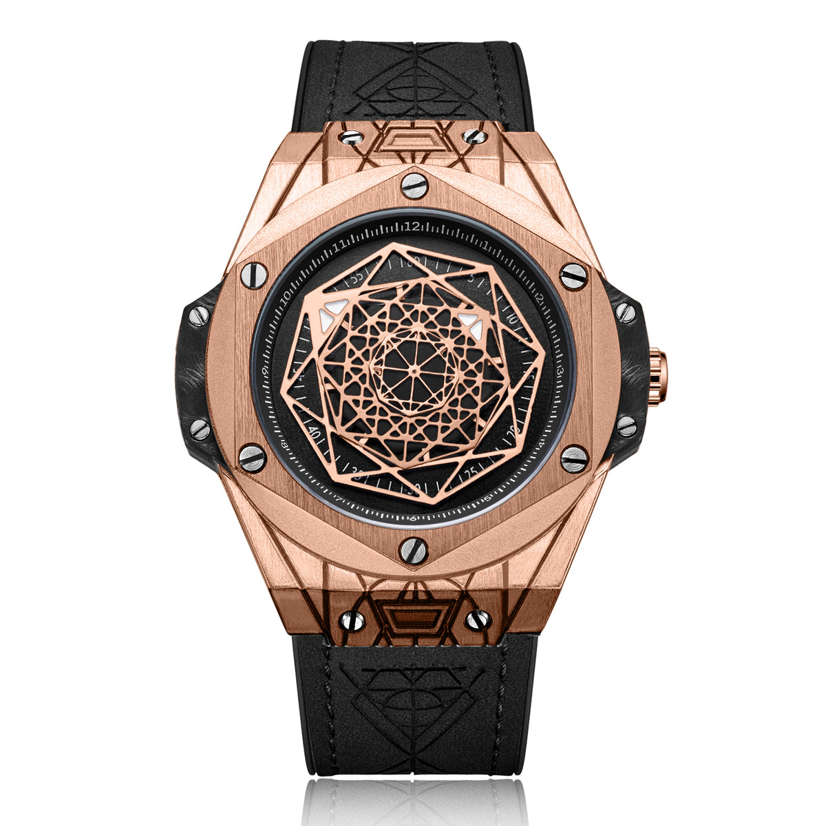RUIMAS 533 – Reloj deportivo de cuarzo con correa de cuero