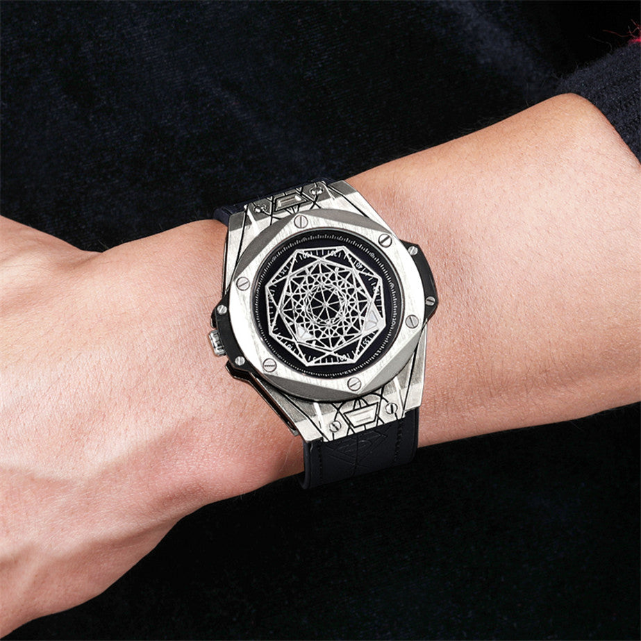 RUIMAS 533 – Reloj deportivo de cuarzo con correa de cuero