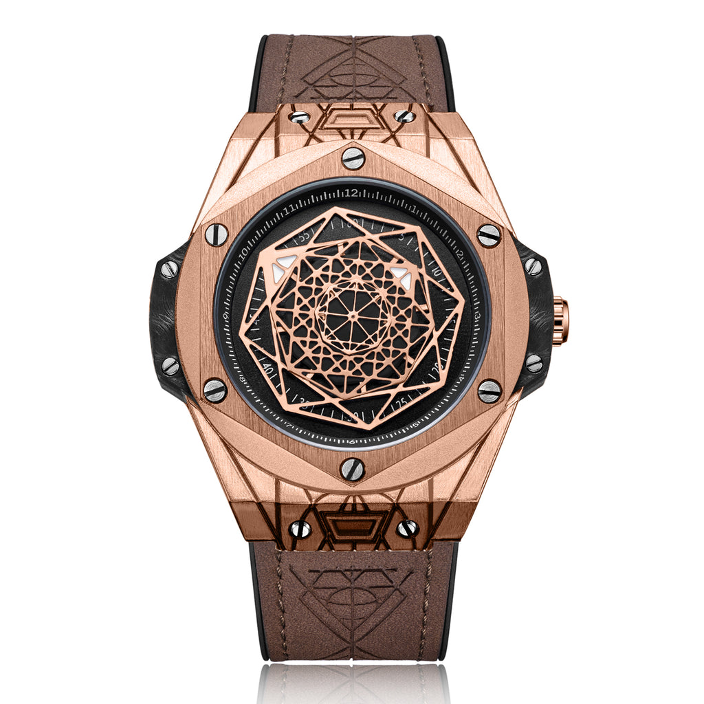 RUIMAS 533 – Reloj deportivo de cuarzo con correa de cuero
