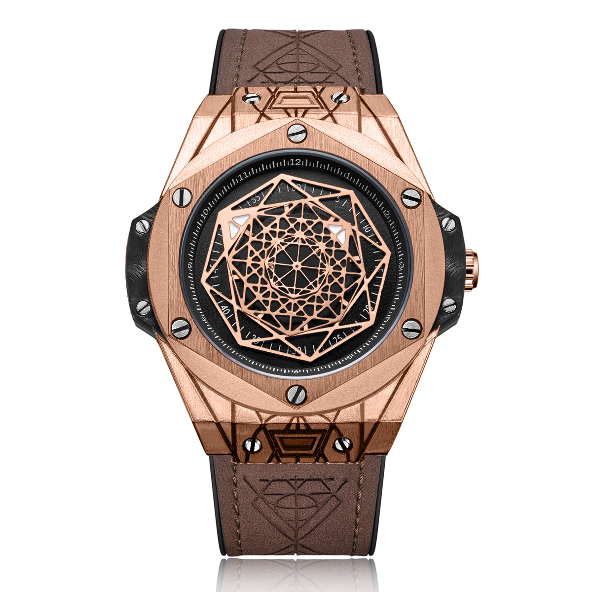 RUIMAS 533 – Reloj deportivo de cuarzo con correa de cuero