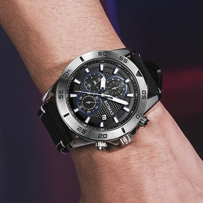 RUIMAS 572 – Reloj deportivo de cuarzo con correa de cuero