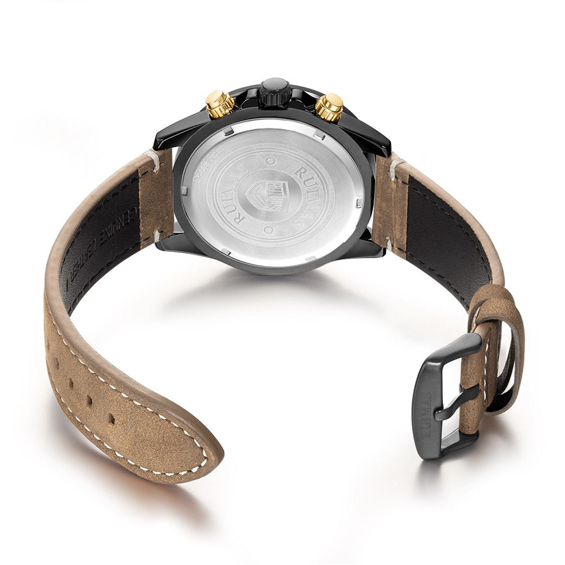 RUIMAS 572 – Reloj deportivo de cuarzo con correa de cuero