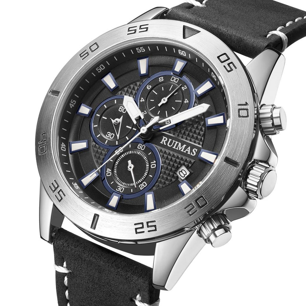 RUIMAS 572 – Reloj deportivo de cuarzo con correa de cuero