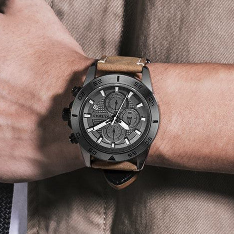 RUIMAS 572 – Reloj deportivo de cuarzo con correa de cuero