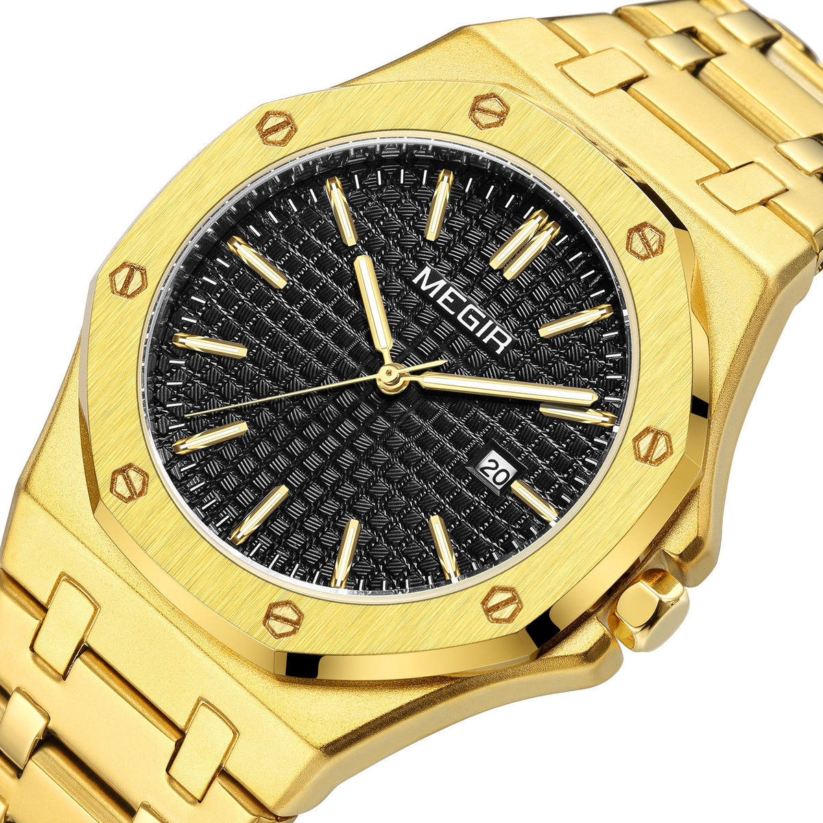 MEGIR 1085 – Reloj de cuarzo en acero