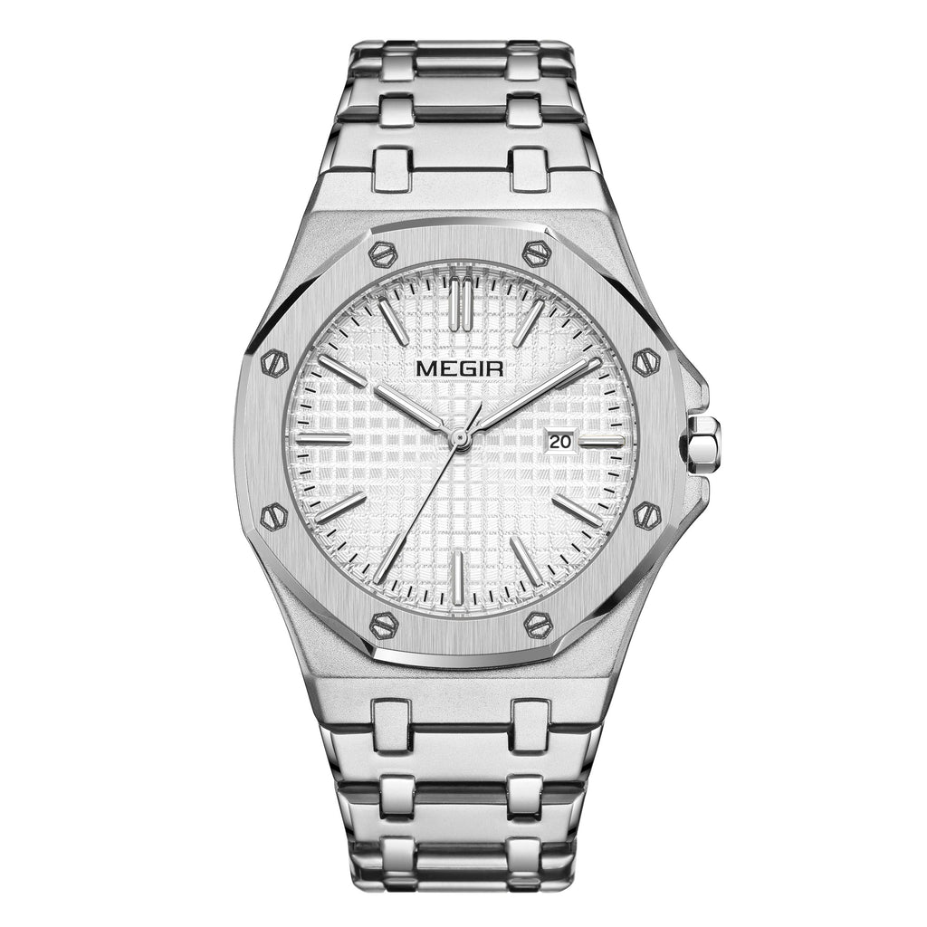 MEGIR 1085 – Reloj de cuarzo en acero