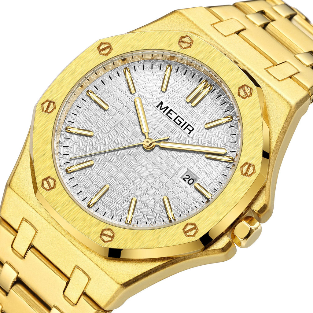 MEGIR 1085 – Reloj de cuarzo en acero