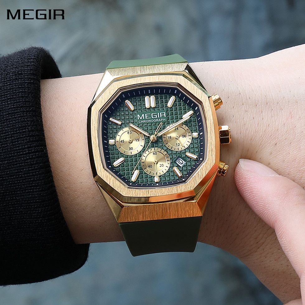 MEGIR 2215 – Reloj deportivo de cuarzo con correa de silicona