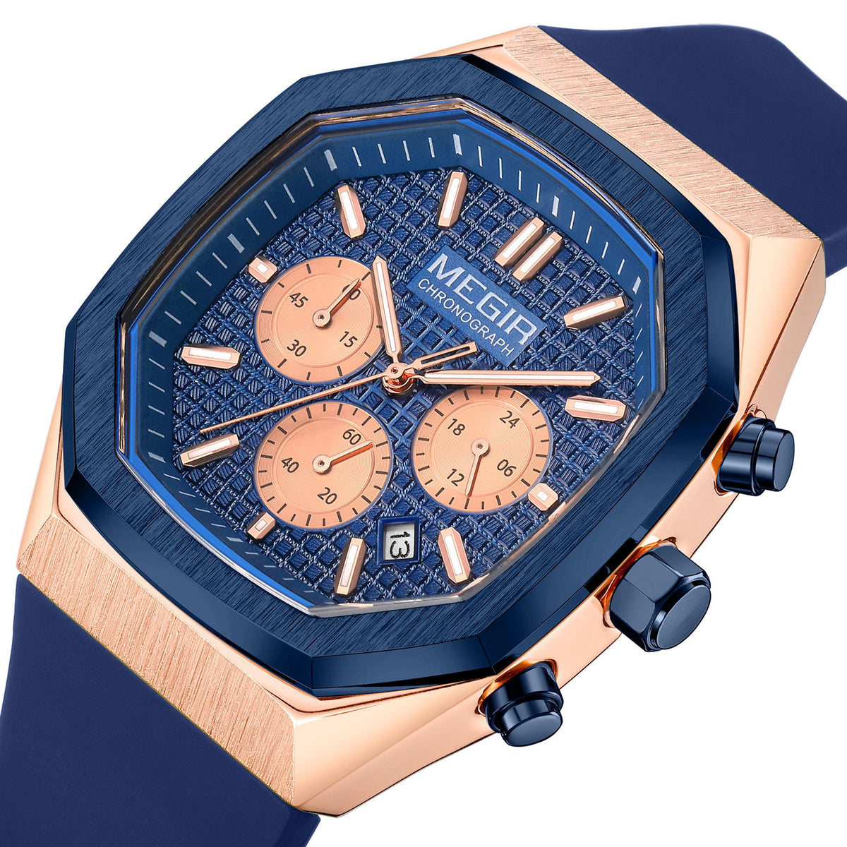 MEGIR 2215 – Reloj deportivo de cuarzo con correa de silicona