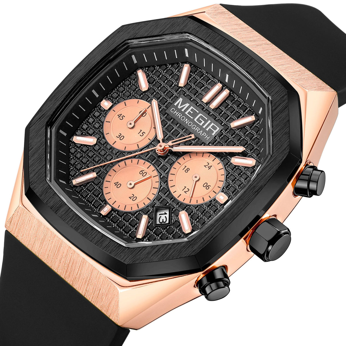 MEGIR 2215 – Reloj deportivo de cuarzo con correa de silicona